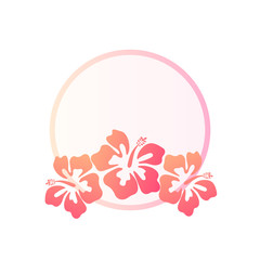 Beautiful hibiscus summer flower vector illustration