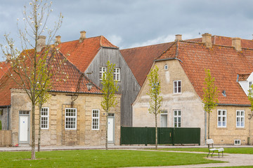 Old house in Christiansfeld, Denmark.