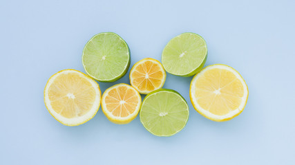 Top view lemon group