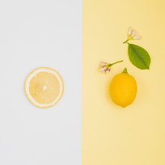 Top view lemons