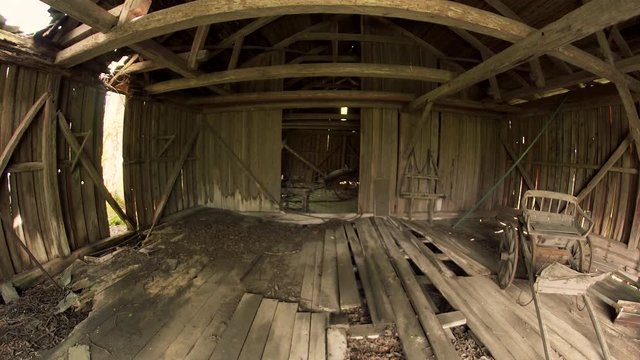Creepy Abandoned Farmhouse Storage Barn