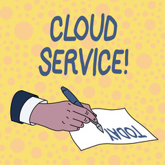 Handwriting text Cloud Service. Conceptual photo refers to variety of resources provided over the internet