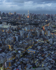 Aerial view of Tokyo for Tokyo tower