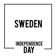 Happy Sweden independence Day Vector Template Design Illustration