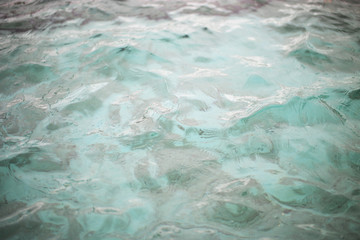 Underwater view of sea floor bottom with stones.
