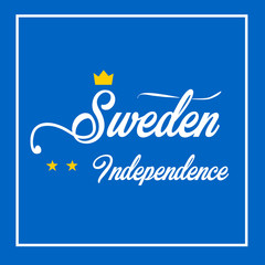 Happy Sweden independence Day Vector Template Design Illustration
