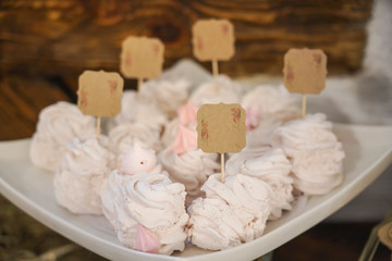 cupcakes and cookies in pink and turquoise colors