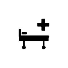Fototapeta premium hospital bed icon vector illustration