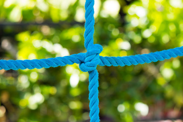 Ropes knotted in rectangular and square shapes