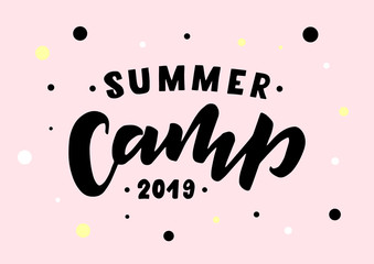 Summer camp hand drawn lettering