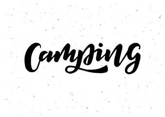 Camping hand drawn lettering