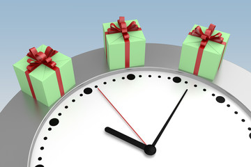 concept of receiving a gift at a specific time