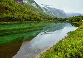 Mountain lake with clean water, Norway
