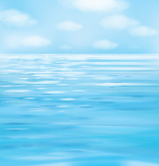 Vector blue  seascape background.