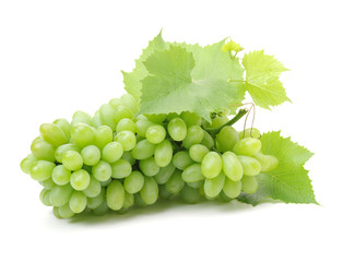 Grapes on white background 