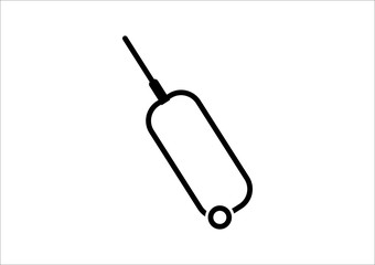 luggage bag icon on white background