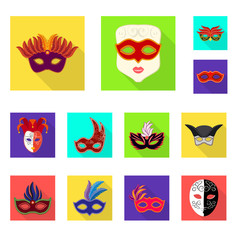 Isolated object of luxury and celebration sign. Collection of luxury and hide  stock vector illustration.