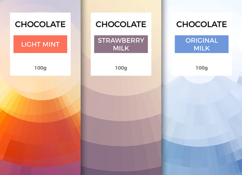 Chocolate bar packaging template design. Chocolate branding product pattern. Vector luxury design package