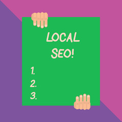 Conceptual hand writing showing Local Seo. Concept meaning incredibly effective way to market your near business online