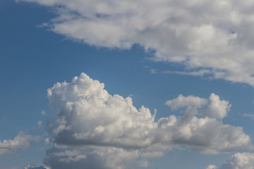 Fototapeta na wymiar blue sky with tiny clouds