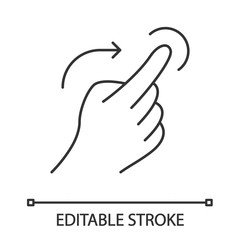 Flick right gesture linear icon