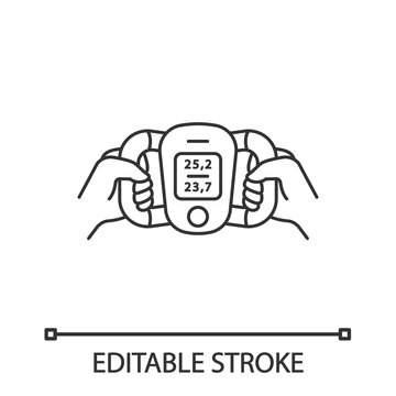 Body Fat Monitor Linear Icon