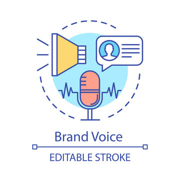 Brand voice concept icon