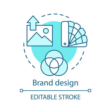 Brand design concept icon