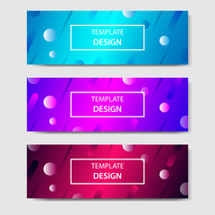 Vibrant gradient and futuristic background template for headline and header banner. Suitable for social media, web, blog, website.