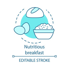 Nutritious breakfast concept icon