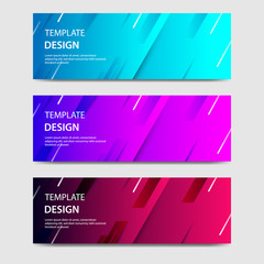Vibrant gradient and futuristic background template for headline and header banner. Suitable for social media, web, blog, website.