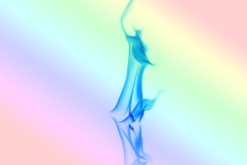 Fire flames on a black