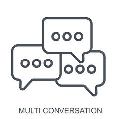 Multiple chat bubbles symbolizing icon idea of group chat. Flat vector