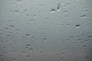 water drops on window glass