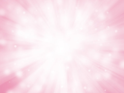 Sweet pink sparkle rays lights with bokeh elegant abstract background. Dust sparks background.