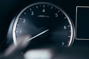 Speedometer of a new modern car