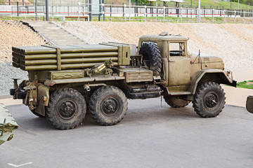 Grad rocket system on the chassis атомобиля the URALS