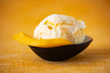 Selbstgemachter Frozen Yogurt mit Mango