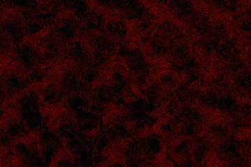 Black and red rose textured plush fabric background