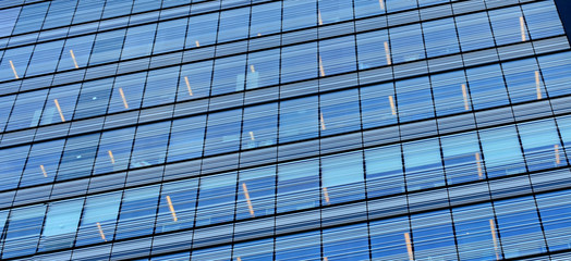 building facade with full glazing fragment