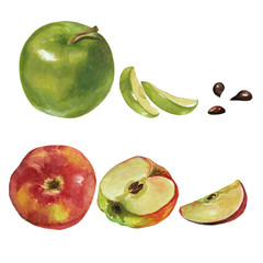 Apple set. Tasty fruit
