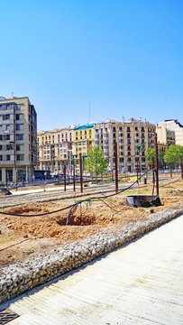 Fachada de edificios cl&aacute;sicos en Barcelona, Catalunya, Espa&ntilde;a, Europa