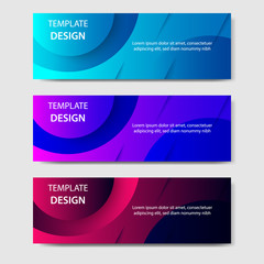 Vibrant gradient and futuristic background template for headline and header banner. Suitable for social media, web, blog, website.