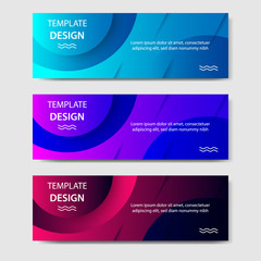 Vibrant gradient and futuristic background template for headline and header banner. Suitable for social media, web, blog, website.