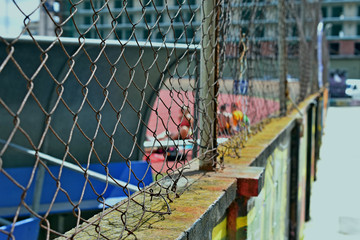 fence of a city building fragment