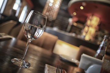 concept alcohol glass / beautiful glass, wine restaurant tasting aged wine