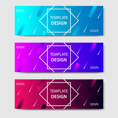 Fototapeta na wymiar Vibrant gradient and futuristic background template for headline and header banner. Suitable for social media, web, blog, website.