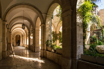 Fototapeta premium Jerusalem, Israel, Middle East, May 2018. Pontius Pilate's Yard