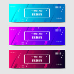 Vibrant gradient and futuristic background template for headline and header banner. Suitable for social media, web, blog, website.