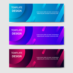 Vibrant gradient and futuristic background template for headline and header banner. Suitable for social media, web, blog, website.